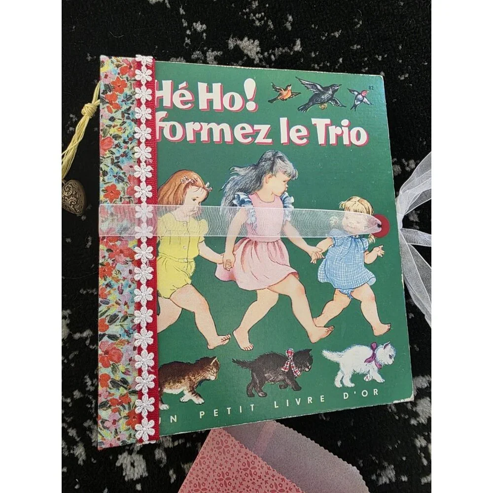 Little Golden Book He Ho! Formez Le Trio Handmade Junk Journal + Original Book